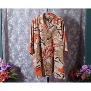Vintage Hawaiian Shirt Size XXL 2000s Trust Linen Cotton Tropical Tiki Vacation